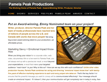 Tablet Screenshot of pamelapeakproductions.com